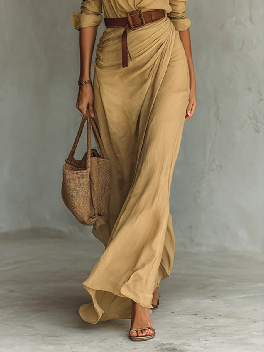 Maxi Jumpsuit med Dyb V-Hals Nustrella