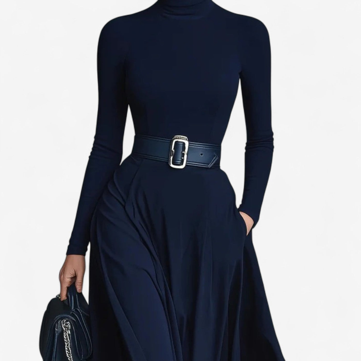 Yvelise™ Maxikjole med Høj Krave Nustrella