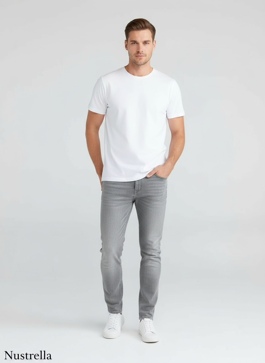Slim Fit Washed Jeans Trendsi