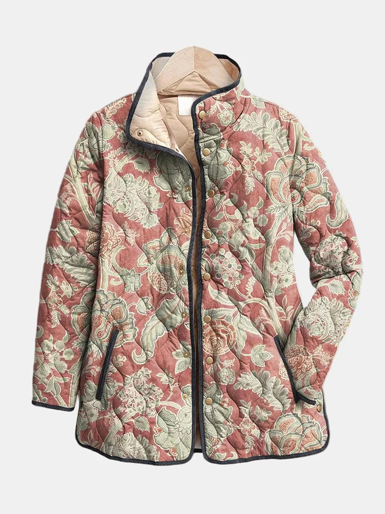 Naya | Vintage Floral Casual Quilted Jacket Nustrella